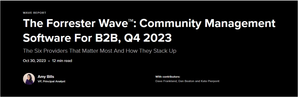 The Forrester Wave™: Community Management Software for B2B