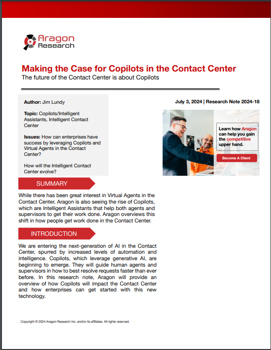 Making the Case for Copilots in the Contact Center
