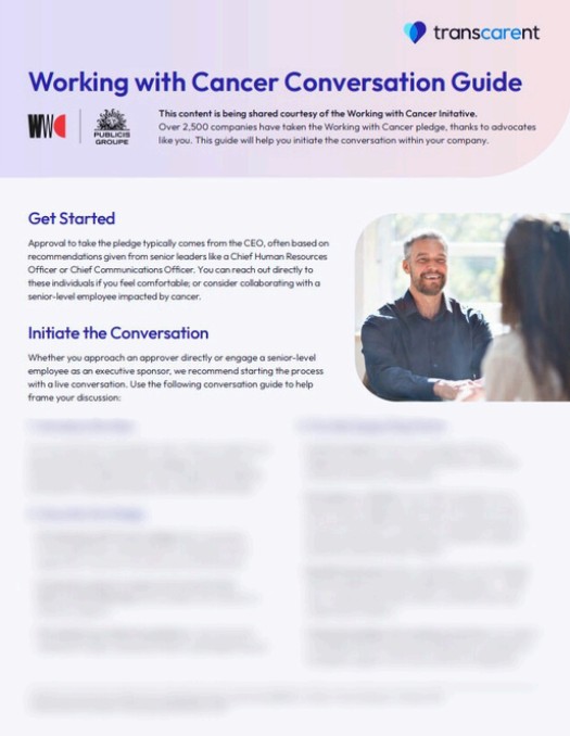 Working with Cancer Conversation Guide